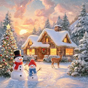 Snowy Cabin jigsaw puzzle
